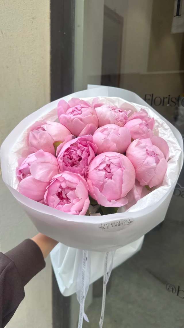 11 peonías rosas